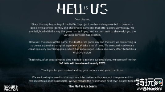 虚幻5动作游戏《Hell is Us》再次跳票 25年初见！